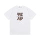 ★超人気 バーバリー コピーおすすめ のシートステッチシリカゲルロゴ百合トレンド半袖Tシャツ