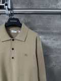 日本未入荷 バーバリー n級品 のクロスステッチ馬術戦馬小標ロゴロゴナイトロゴコットンポロネック長袖