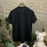 追跡付 バーバリー 激安偽物 のアルファベットプリントラウンドネックストレート半袖肩落とし袖Tシャツ