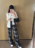 新作 セリーヌ コピーおすすめ の格子カジュアルパンツ