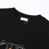 稀少 ディオール 激安通販 の定番ベアープリント+ドリルラウンドネック半袖Tシャツ