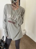 ★超人気 セリーヌ コピーおすすめ の定番ストライプ早秋長袖T2色