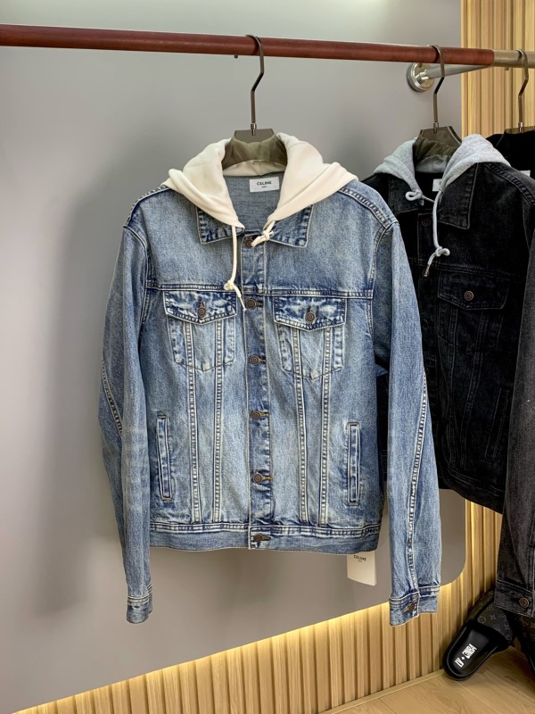 超奇跡の入荷☆ セリーヌ コピーおすすめ のフード付きデニムジャケット