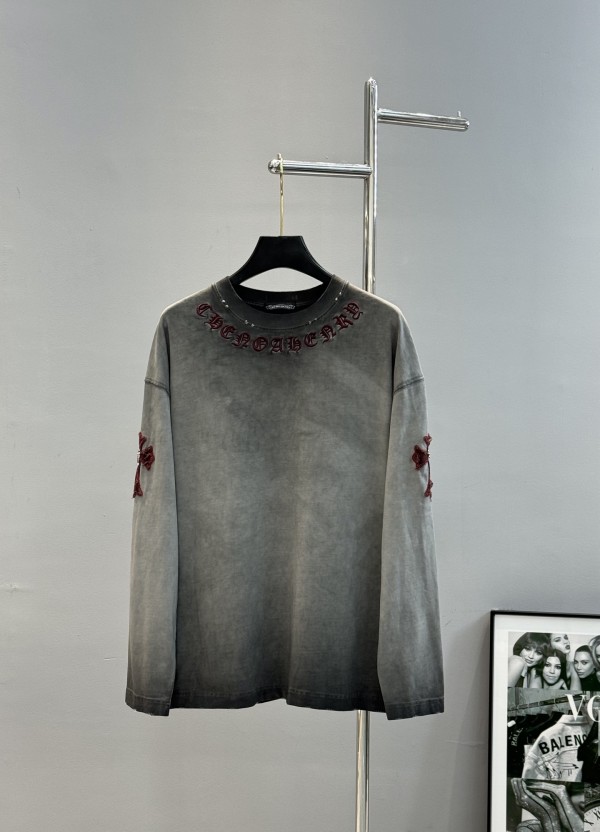 入手困難 クロムハーツ n級品 の25 s新型丸首長袖Tシャツ