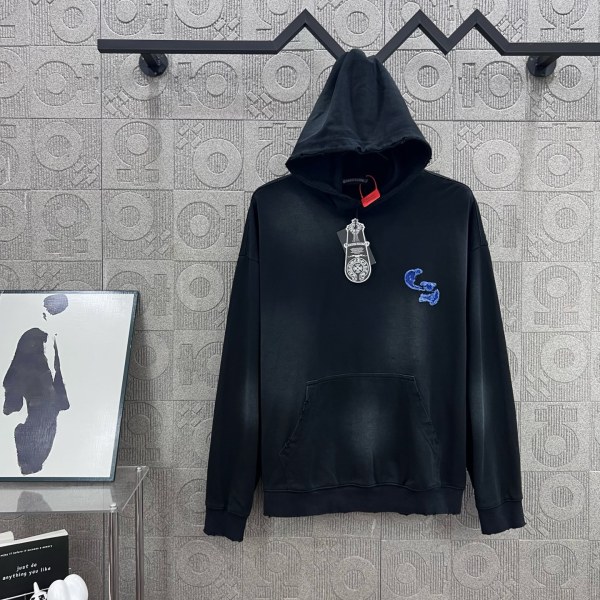 超話題! クロムハーツ コピーおすすめ の布を張ってカップルのカジュアルな帽子付き衛衣を刺繍する