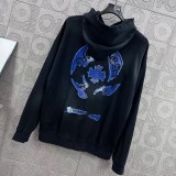 超話題! クロムハーツ コピーおすすめ の布を張ってカップルのカジュアルな帽子付き衛衣を刺繍する