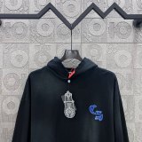 超話題! クロムハーツ コピーおすすめ の布を張ってカップルのカジュアルな帽子付き衛衣を刺繍する