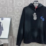超話題! クロムハーツ コピーおすすめ の布を張ってカップルのカジュアルな帽子付き衛衣を刺繍する