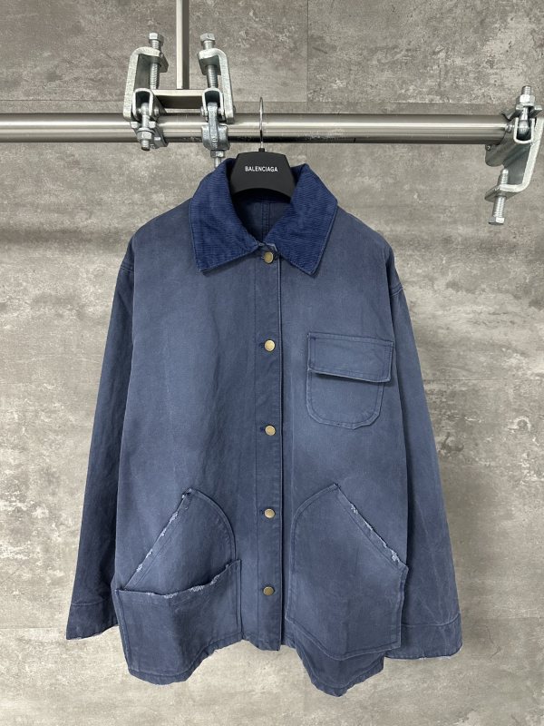 一目惚れ♪ プラダ n級品 の不規則マルチポケット工法デニムコート