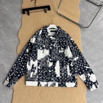 入手困難 ルイヴィトン コピーおすすめ 早秋の新作カシューナッツの花染めプリントデニムコート