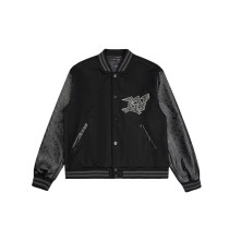 超奇跡の入荷☆ ルイヴィトン コピー ショーモデルのダークピエロ悪魔刺繍野球ウェアコート