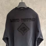 超話題! ルイヴィトン 偽物通販  LV新型布張り刺繍長袖衛衣Tシャツ
