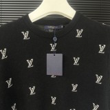 大人気 ルイヴィトン スーパーコピー LV2025新型フルサイズ文字ロゴジャカードカジュアル丸首プルオーバーセーター