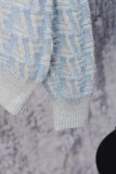 追跡付 フェンディ 激安偽物 の2025秋冬 ダブルFレザーロゴ ロゴプリント 長袖ニットポロシャツ