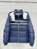 超話題! グッチ スーパーコピー の25 ss 秋冬 のファッションダブルG衝突カラーのジョイントバンドダウンジャケット