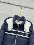 超話題! グッチ スーパーコピー の25 ss 秋冬 のファッションダブルG衝突カラーのジョイントバンドダウンジャケット