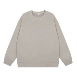 累積売上総額第１位！ロエベ 激安通販 の2025SS秋冬大きなロゴ貼り刺繍ラウンドネック長袖パーカー