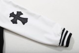 高品質 クロムハーツ 激安偽物 のクロス刺繍アルファベットレザースリーブジョイント野球ウェアコート