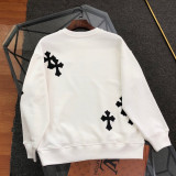 追跡付 クロムハーツ 激安偽物 の ロゴを刺繍したラウンドネックの衛衣