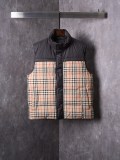 超話題! バーバリー コピー の2026SSェックパッチワーク軍馬刺繍ダブルダウンベスト