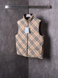 高品質 バーバリー スーパーコピー の2026SS斜め格子模様の馬術騎士刺繍両面ダウンベスト