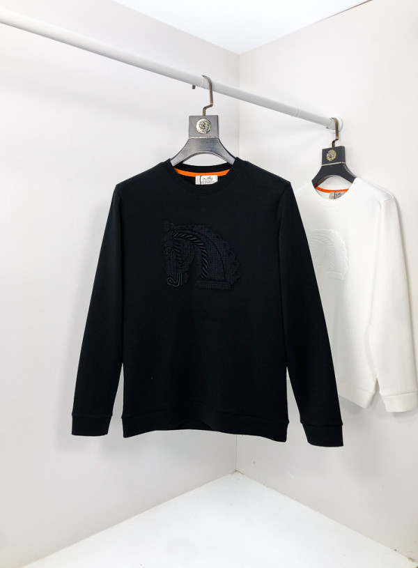 累積売上総額第１位！エルメス n級品 2026SSメンズ戦馬刺繍チェック スペーシアミックス ロンT色
