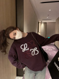 新作 ロエベ 激安偽物 の26ss  刺繍ロゴクルーネックスウェット
