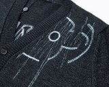 超奇跡の入荷☆ ルイヴィトン 激安通販 2026SS折れ線の老花刺繍Vネックニットカーディガン