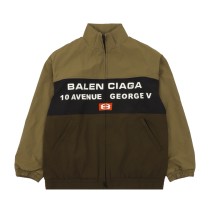 累積売上総額第１位！バレンシアガ 偽物通販 の2026SS 3色バイカラープリントスタンドカラーコート