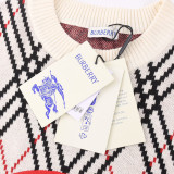 一目惚れ♪ バーバリー n級品 の2026SSチェック柄の馬柄刺繍ウールカーディガンクルーネックニット