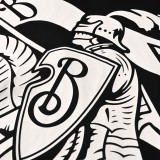 【話題商品！】バーバリー n級品 の2026SS大戦馬プリント長袖Tシャツ黒