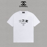 【限定】シャネル 偽物通販 の2026SSプリントロゴオールインワントレンド丸首半袖Tシャツ