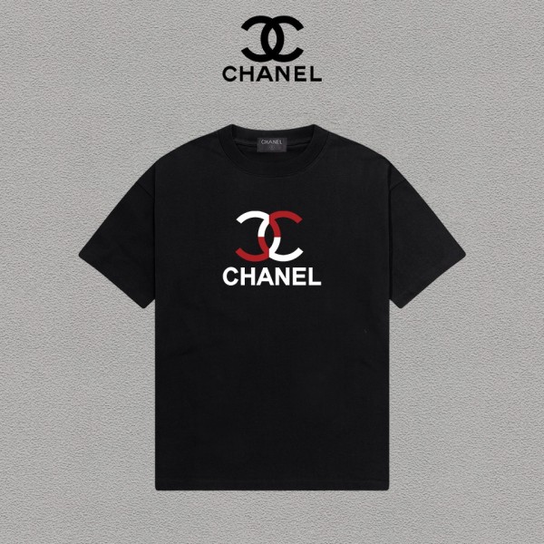 【限定】 シャネル コピーおすすめ の2026SSプリントロゴオールインワントレンド丸首半袖Tシャツ