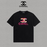 追跡付 シャネル コピー の2026SSプリントロゴオールインワントレンド丸首半袖Tシャツ