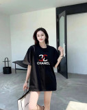 【限定】 シャネル コピーおすすめ の2026SSプリントロゴオールインワントレンド丸首半袖Tシャツ
