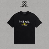 大人気 シャネル 激安偽物 の2026SSプリントロゴオールインワントレンド丸首半袖Tシャツ