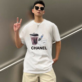 使い勝手良し シャネル 激安偽物 の2026SSプリントロゴオールインワントレンド丸首半袖Tシャツ