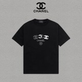 稀少 シャネル コピーおすすめ の2026SSプリントロゴオールインワントレンド丸首半袖Tシャツ