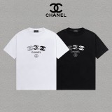 【限定】シャネル 偽物通販 の2026SSプリントロゴオールインワントレンド丸首半袖Tシャツ