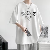 【限定】シャネル 偽物通販 の2026SSプリントロゴオールインワントレンド丸首半袖Tシャツ