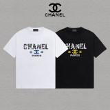 大人気 シャネル 激安偽物 の2026SSプリントロゴオールインワントレンド丸首半袖Tシャツ
