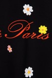 一目惚れ♪ セリーヌ 激安偽物 の2026SS 立体刺繍花卉半袖