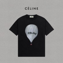 【限定】セリーヌ 激安偽物 の2026SS プリントロゴオールインワントレンドコットン半袖Tシャツ