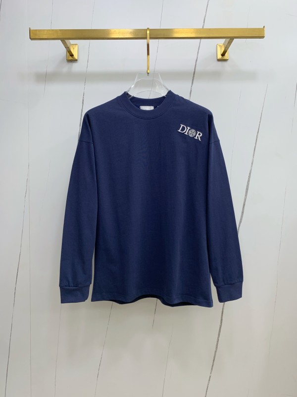 【限定】ディオール コピー の2026SS丸首長袖プルオーバー長袖Tシャツネットレッド