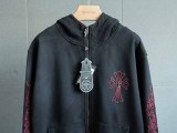 【限定】クロムハーツ n級品 の2026SS袖腕刺繍マーク布ファスナーフード