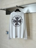 新作 クロムハーツ 激安通販 の2026SSスサンスクリット十字架長袖Tシャツ