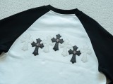 大人気 クロムハーツ スーパーコピー の2026SS皮標刺繍標識丸首衛衣