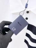 ★超人気 プラダ 偽物通販 の2026SSメンズ開襟ニット半袖Tシャツ