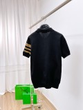 稀少 プラダ コピー の2026SSメンズ開襟ニット半袖Tシャツ