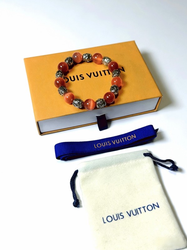 ★超人気 ルイヴィトン 偽物通販 2026SS LV の多元素瑪瑙泰銀スタイルブレスレット